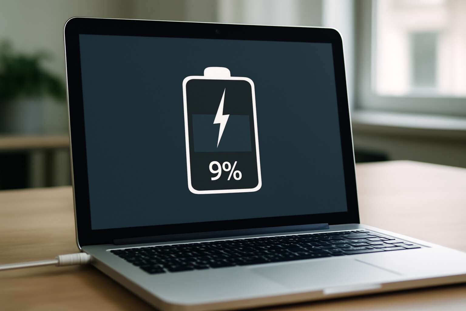 laptop battery going down while charging