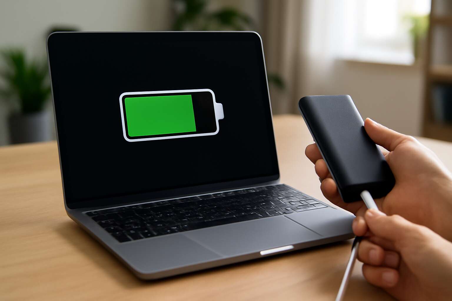 laptop battery nearby