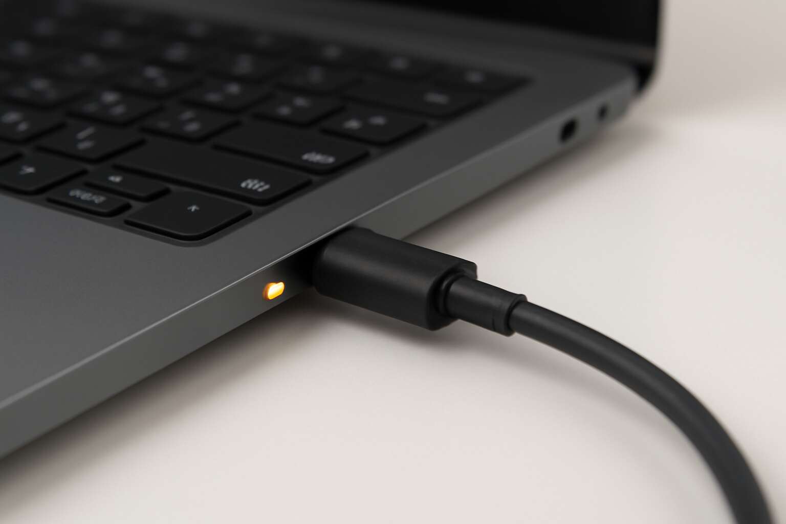laptop battery light flashing orange when plugged in
