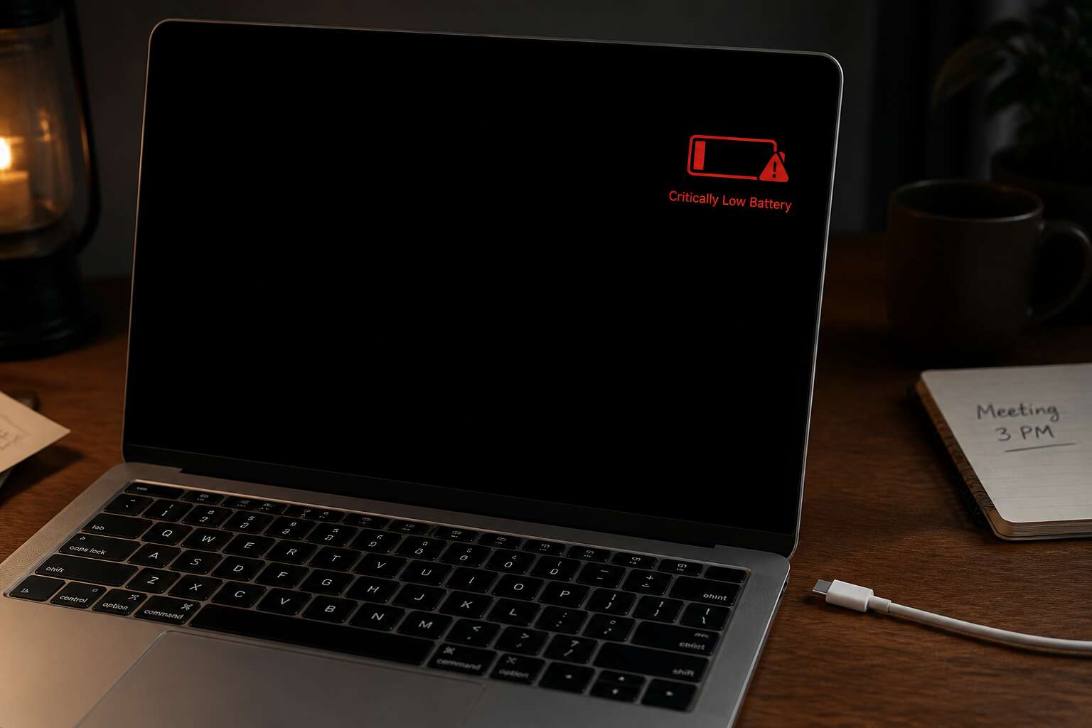 laptop battery drained to zero