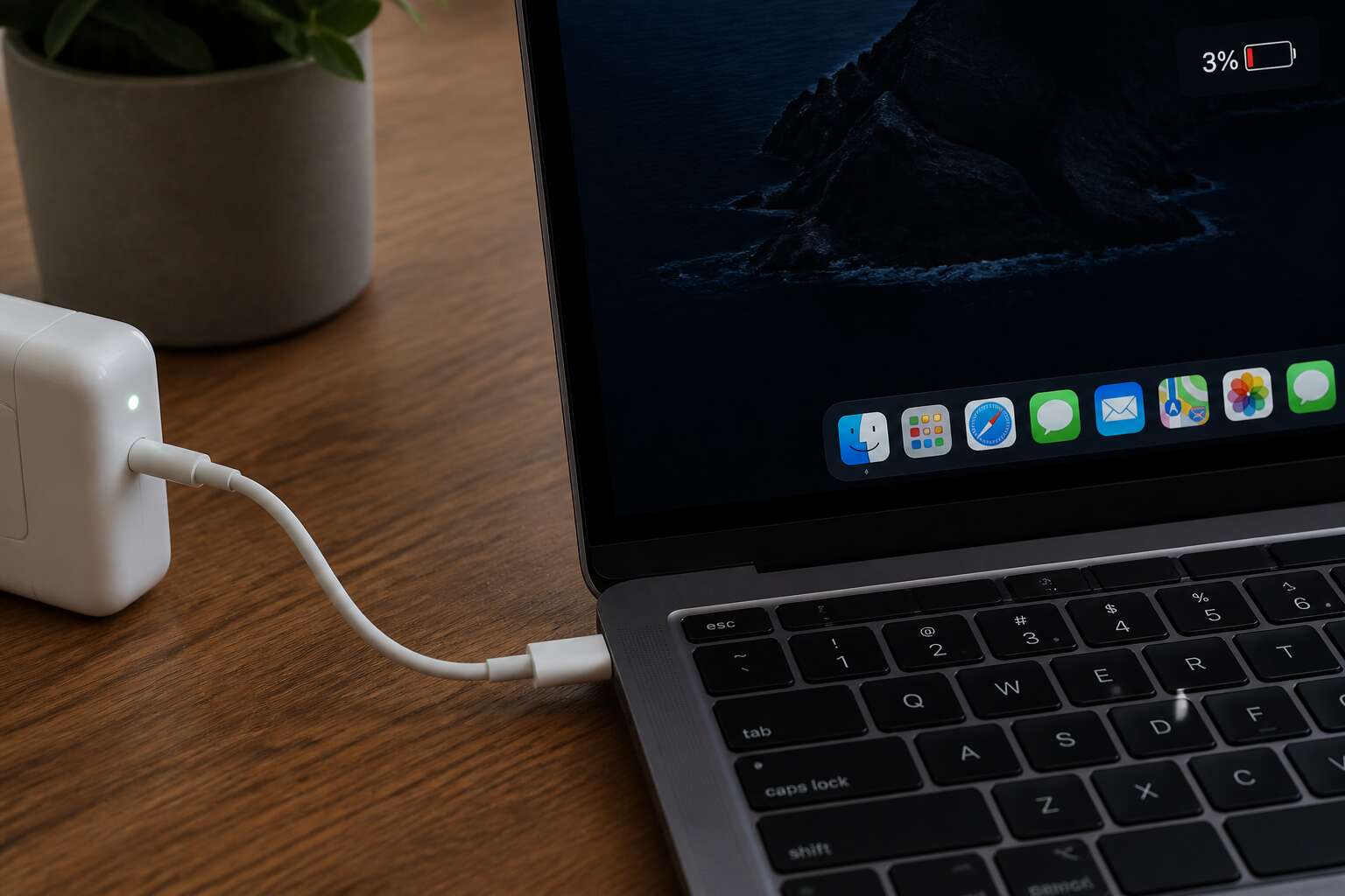 laptop battery goes down while charging